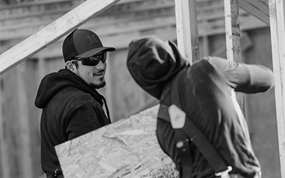Contractors on a job site